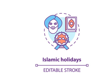 Islamic holidays concept icon preview picture