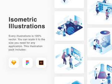 Isometric Tech Illustrations preview picture