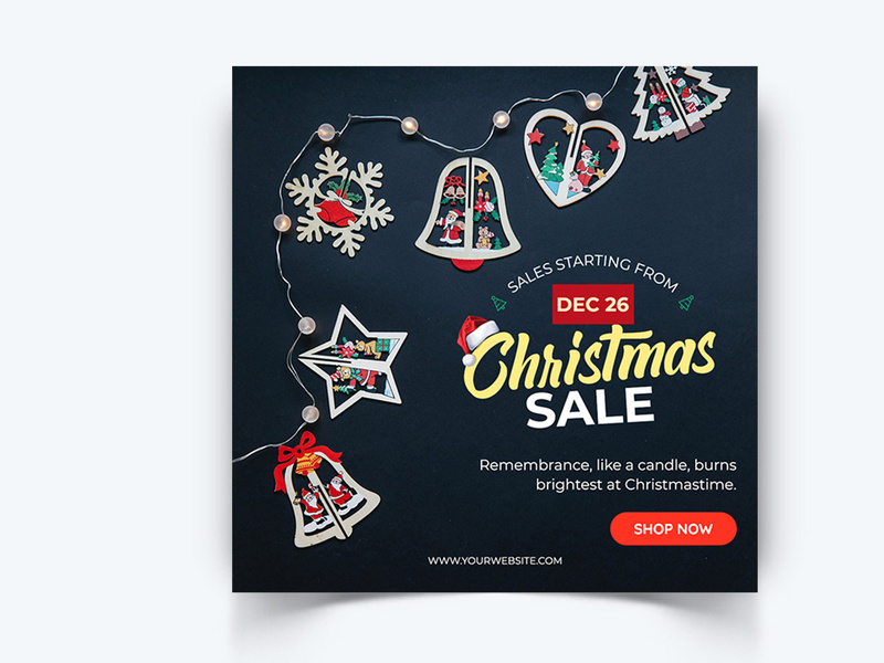 Christmas Sale Social Media Posts Template (AI)