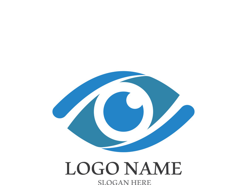 Branding identity corporate eye care vector logo design