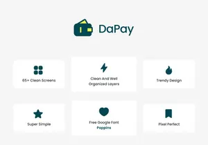 DaPay - Fintech Mobile App UI KIT