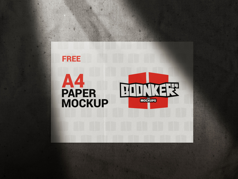 Free A4 Paper Mockup