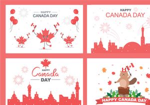 20 Happy Canada Day Celebration Illustration