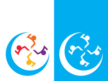 Community, network and social icon design template