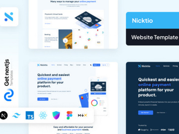 Nicktio NextJS Tailwind Website Template preview picture