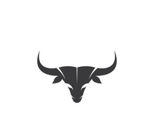 Bull head horns logo design.