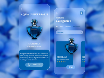 Perfume App Glassmorphism UI/UX Design preview picture