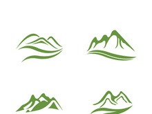 Mountain icon logo template vector illustration design