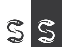 S letter creative icon logo design elegant vector illustration