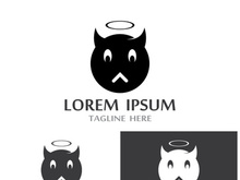 Devil logo design with a modern concept.