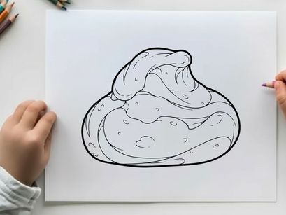 Cute amoeba character smiling vector illustration