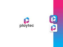 Lettermark Logo - Letter P Logo - Gradient Logo - Business Logo Design