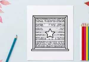 Ilustrasi bintang Natal niche bergaya tangan bebas di papan kayu untuk dekorasi meriah