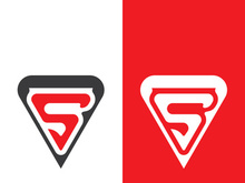 S letter creative icon logo design elegant vector illustration