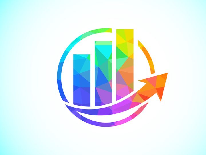 Finance and accounting logo low poly art style design vector template, Business finance logo