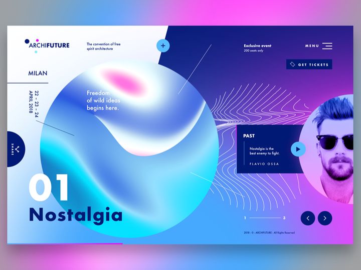 ArchiFuture homepage - Sketch UI