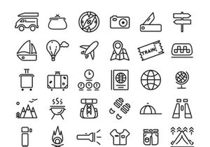 Travelling Icon Set