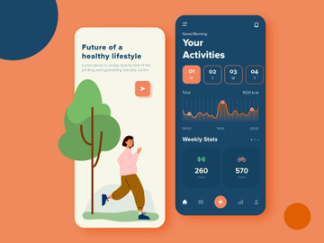 Fitness Activity Tracker App Design preview picture