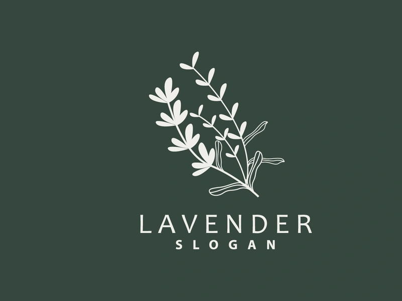 Lavender Logo Elegant Purple Flower