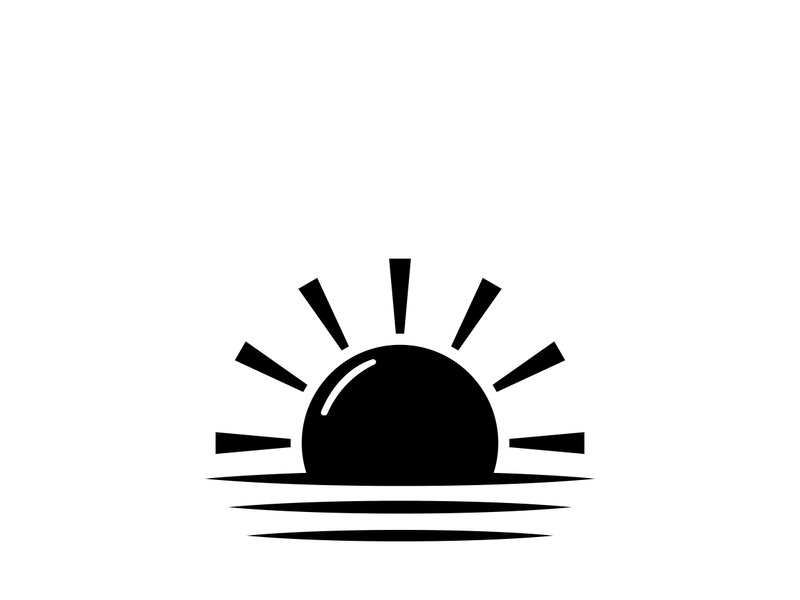 Sun logo design with a modern concept.