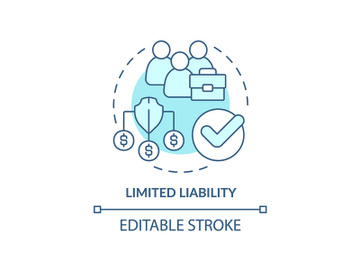 Limited liability turquoise concept icon preview picture