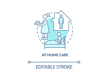 At home care blue concept icon preview picture