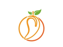 Mango in flat style. Mango vector logo. MangoMango in flat style. Mango vector logo. Mango