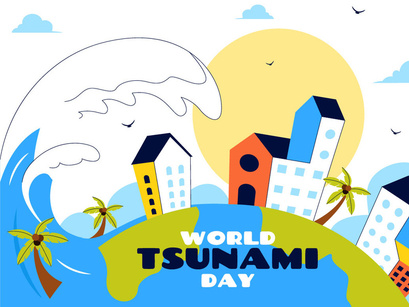 10 World Tsunami Awareness Day Illustration