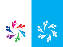 Community, network and social icon design template