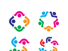 People group and community logo icon illustration design vector