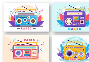 10 Radio Vector Illustration