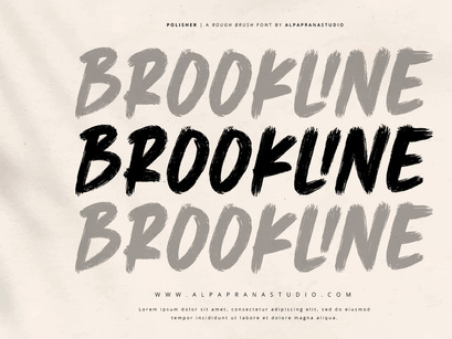 Polisher - Rough Brush Font