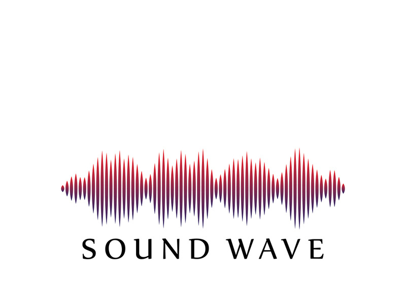 Sound waves vector illustration design template