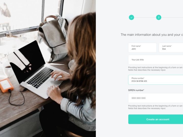 Sign up process with authentication method – XD