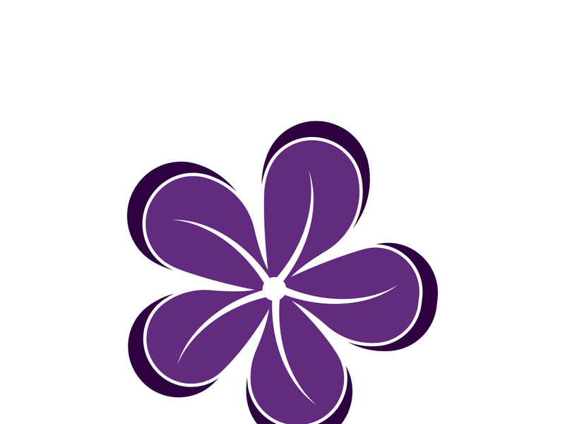 Flower vector icon design template illustration
