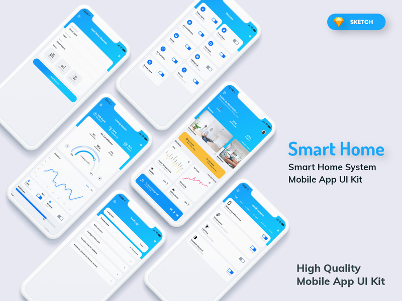 Smart Home Mobile App Light Version (SKETCH)