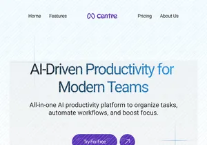 Centre - SaaS AI-Assisted Productivity Tools Landing Page