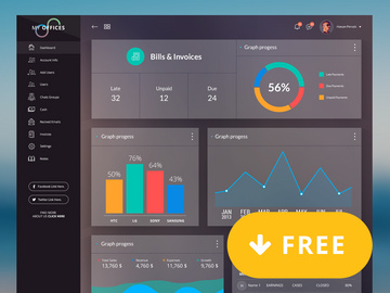 Free PSD Dashboard preview picture