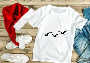 Three seagulls flying silhouette