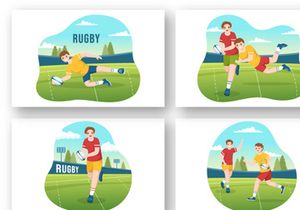 11 Rugby Player Illustration
