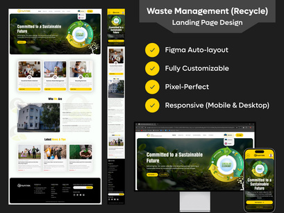 Waste Management (Recycle) Responsive Landing Page