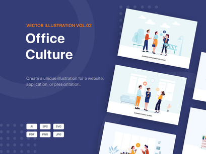 Office Culture Vector Illustration_Pack 02