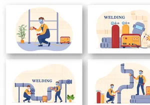12 Welding Service Illustration