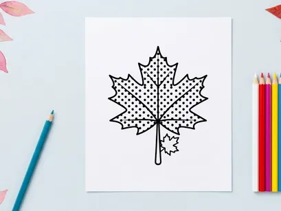 Ilustração detalhada de folha de bordo. Desenho botânico artístico para projetos de design