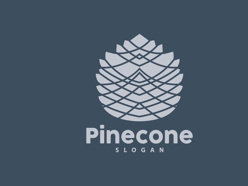 Pine Cone Logo, Elegant Luxury Pine Simple Design