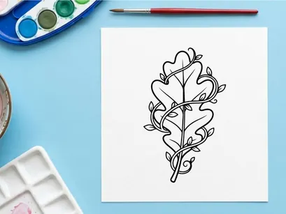 Elegantes floral-Design für dekorative Kunst. Künstlerische botanische Illustration für Wohnaccessoires und Handwerk.