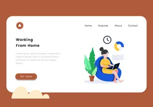 Working from home vector illustration