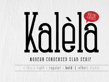 Kalela Slab Condensed Slab Serif Font preview picture