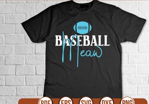 baseball meaw t shirt Design