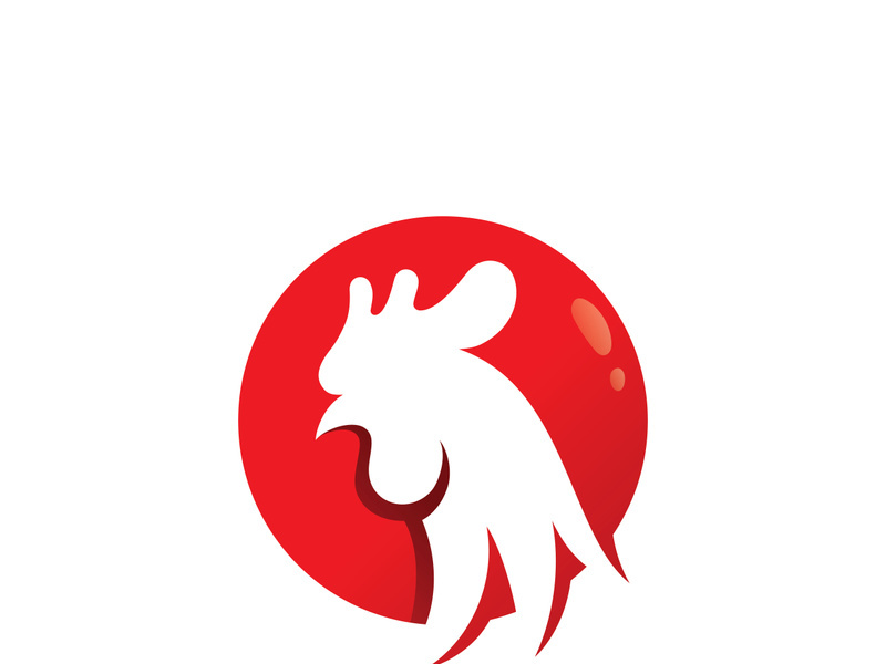 Rooster Logo  Chicken Head icon and symbol Designs Template